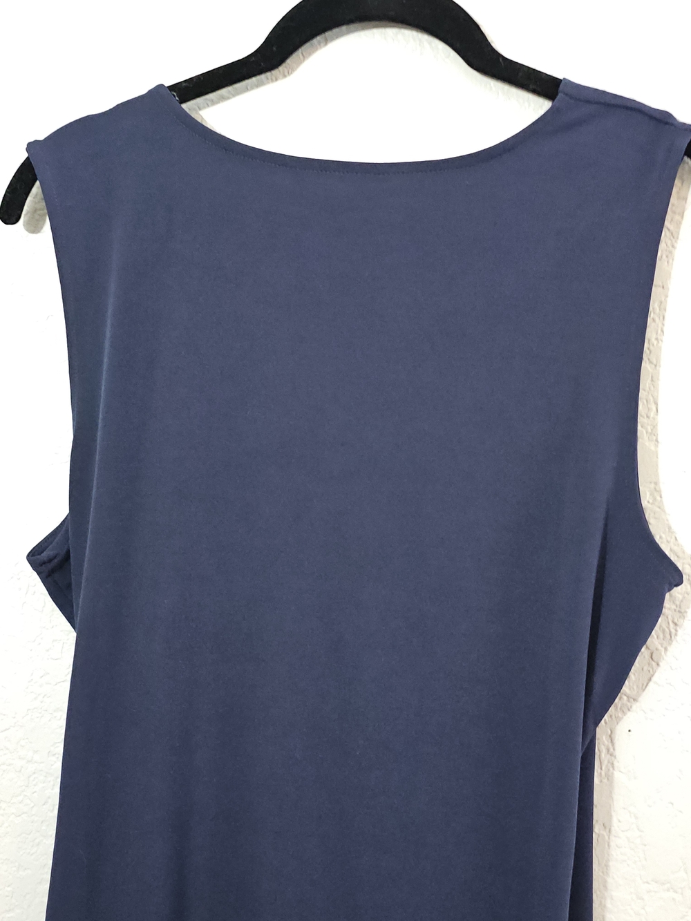 Banana Republic Sleeveless Wrap Tank Blouse V-neck Navy Womens Medium - Picture 6 of 7